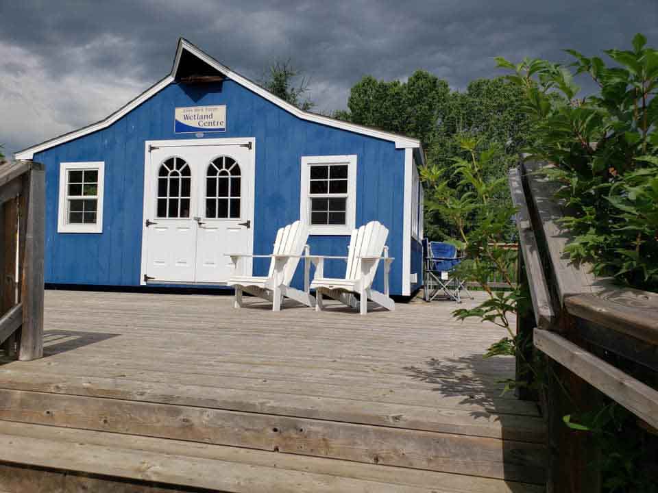 Ellis Nature Centre - blue shed for school programs